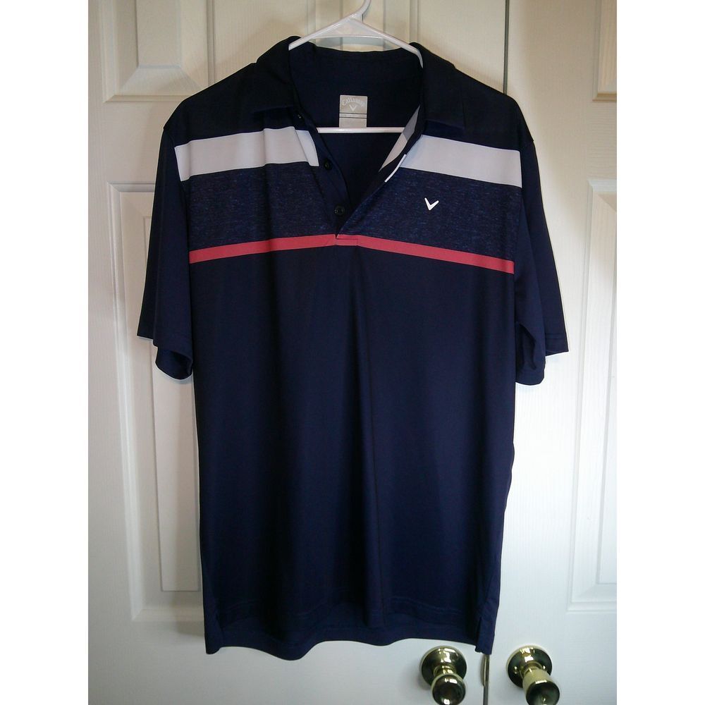 Callaway Golf Polo Shirt Opti-Dri Moisture Wicking Athletic Fit‎ Men's M